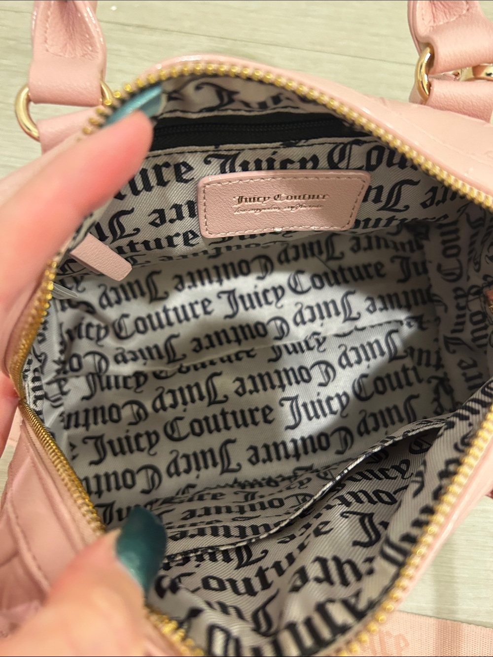 Juicy Couture (NWT) All About That Bling Satchel Bag in Pink Diamond - Picture 13 of 15